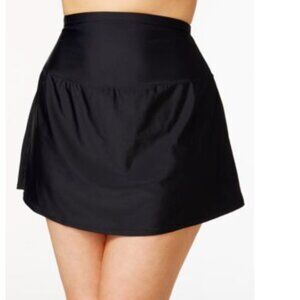 Island Escape Women S High-Waist Swim Bottom Skirt Black Size 18W 10382
